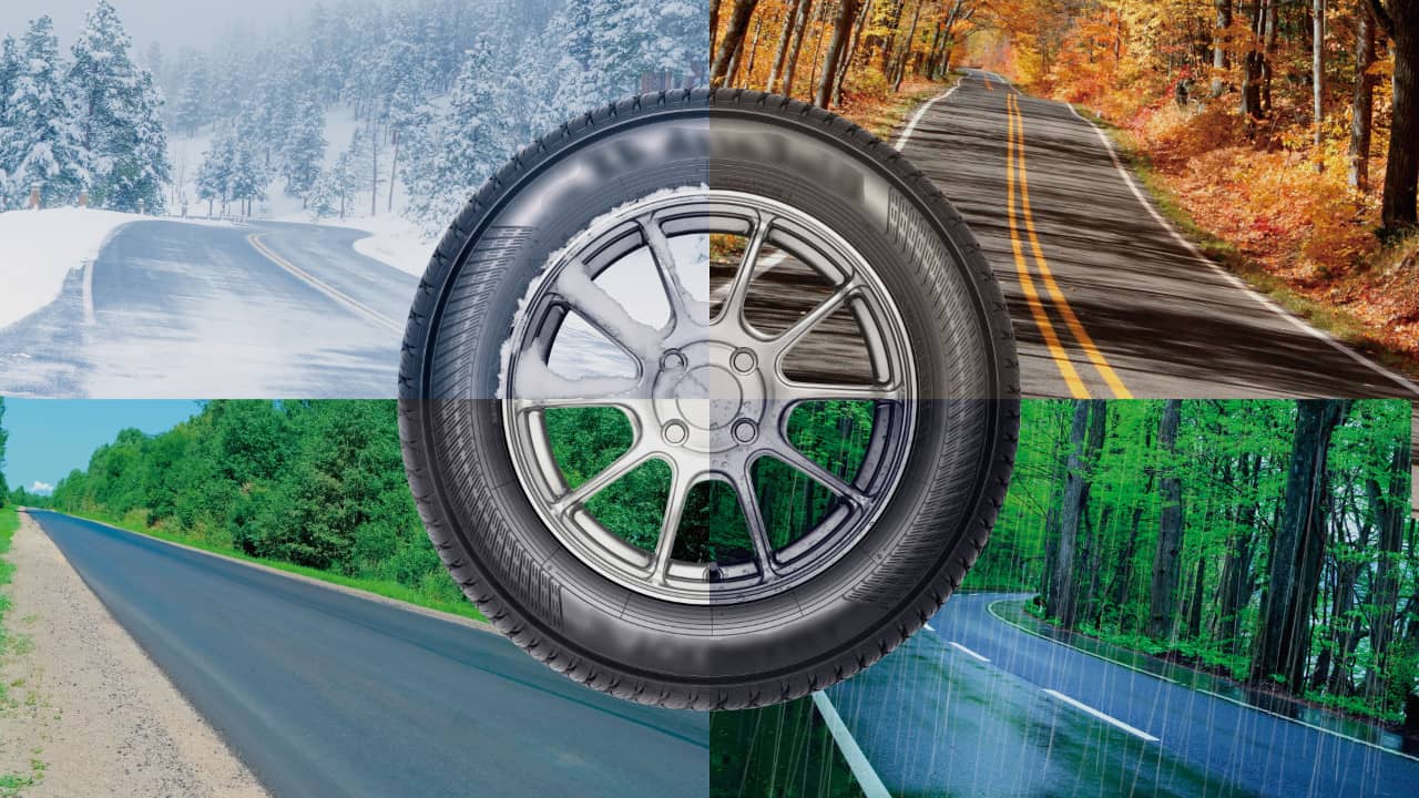 un collage de différentes saisons